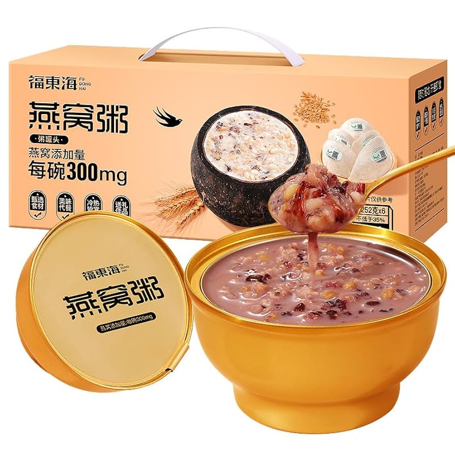Amazon | 福東海 ツバメ粥1512g(6杯*252g)/箱卸売即食黒米オーツ